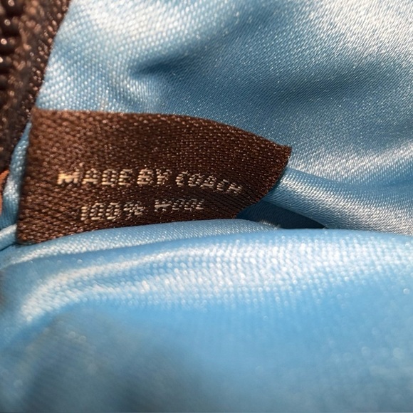 Coach Hamptons Vintage Mini Bag Y2K Brown Houndstooth Wool & Suede Turnlock - Picture 14 of 16